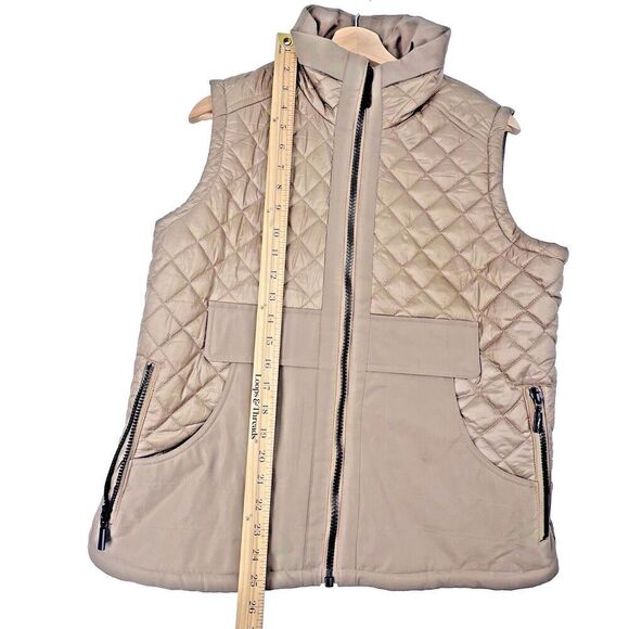 Martha Stewart vest cream jacket cozy womens casual front pockets size M - Picture 2 of 11